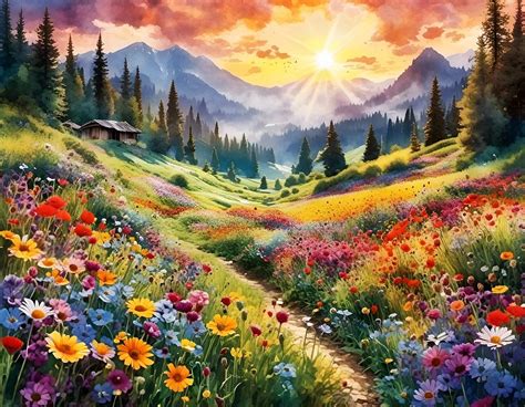 Solve Summer In The Mountains Jigsaw Puzzle Online With 130 Pieces