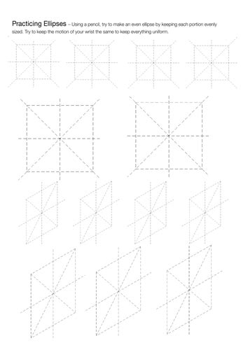 Worksheet Drawing Ellipses Teaching Resources