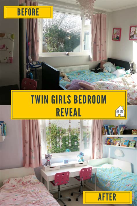 Twin Girls Bedroom Reveal Renovation Bay Bee Twin Girl Bedrooms Girls Bedroom Girls