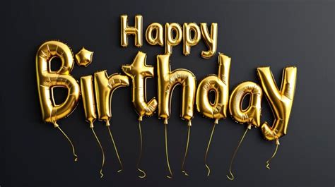 Premium Photo Write Text In 3d Happy Birthday In Gold On Black Background