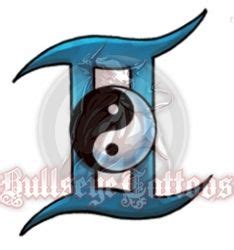 Gemini Yin Yang Tattoo Design at BullseyeTattoos.com | Gemini tattoo ...