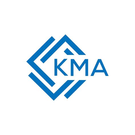 KMA letter logo design on white background. KMA creative circle letter ...