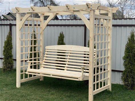 Пергола деревянная с качелей – Столярный цех i-Wood
