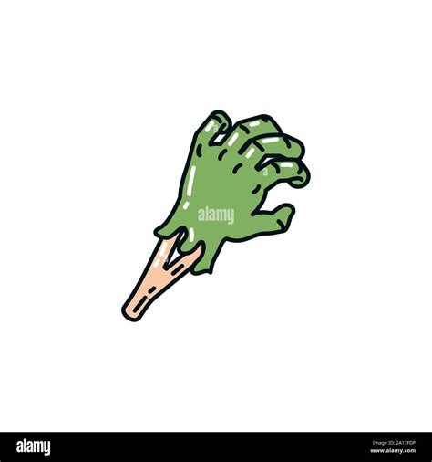 Zombie Hand Coming Out Of The Ground Stock Vector Image Art Alamy