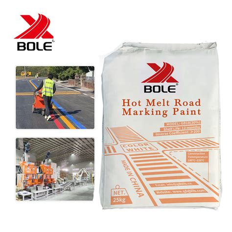 White And Yellow Color Reflective Road Coating Paint Thermoplastic Road