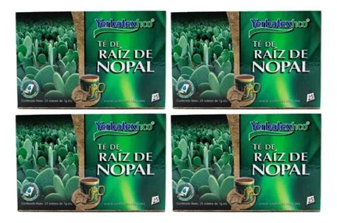 Pack T De Ra Z De Nopal Con Sobres Cada Uno Yerbatex Meses Sin