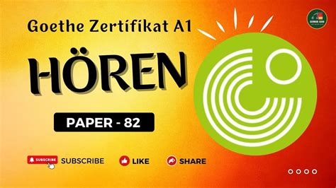 Goethe Zertifikat A1 Paper 82 Hören mit Lösungen Start