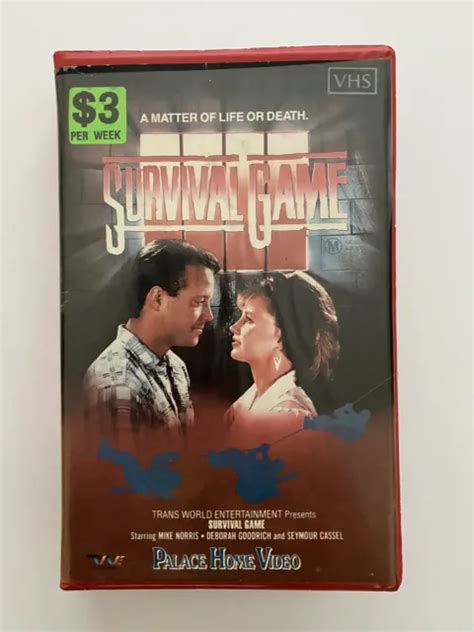 SURVIVAL GAME VHS Palace Home Video Big Box Ex Rental Tape Action