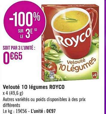 Promo Velouté 10 Légumes Royco chez Géant iCatalogue fr