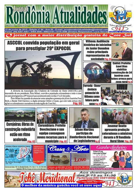 Calaméo Jornal Rondônia Atualidades Edição 94