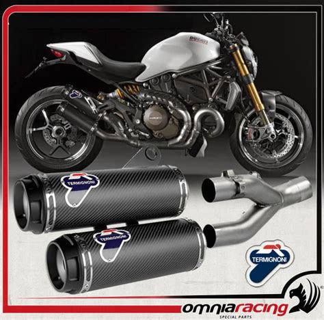 Termignoni D158 Slip On Exhaust System Carbon Racing For Ducati Monster