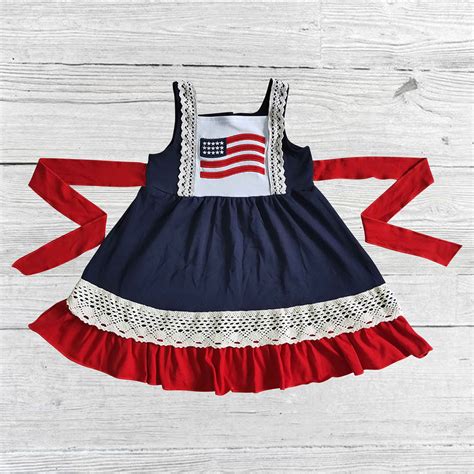 American Flag Dress First 4th Of July Celebrate Dress Forth Etsy