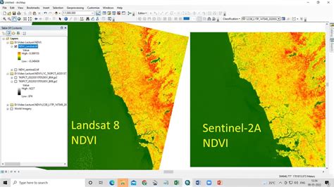 GisGeek NDVI Sentinel 2A y LANDSAT 8 ARCGIS 10 4 índice diferencial