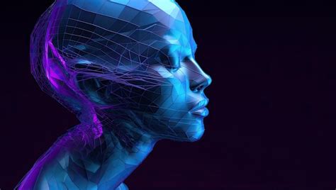 Premium Ai Image Cybernetic Abstract Portrait Of A Woman Futuristic Technology And Robotics