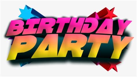 Birthday Party Logo Png, Transparent Png - kindpng