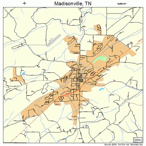 Madisonville Tennessee Street Map 4745320