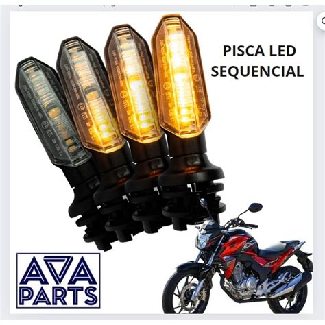 Kit Pisca Led Sequencial Modelo Cb F Twister Honda Titan Fan