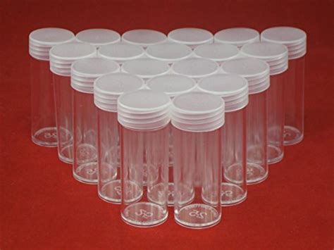 (20) Edgar Marcus Brand Round Clear Plastic (Quarter) Size Coin Storag