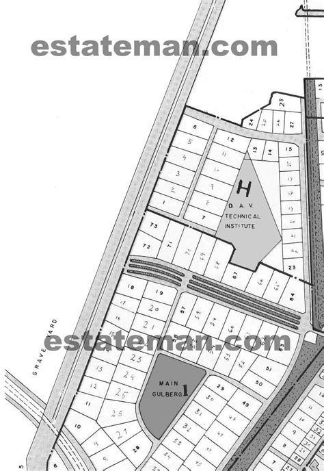 Map of Gulberg 1, 2, 3, 4. Lahore by Estateman