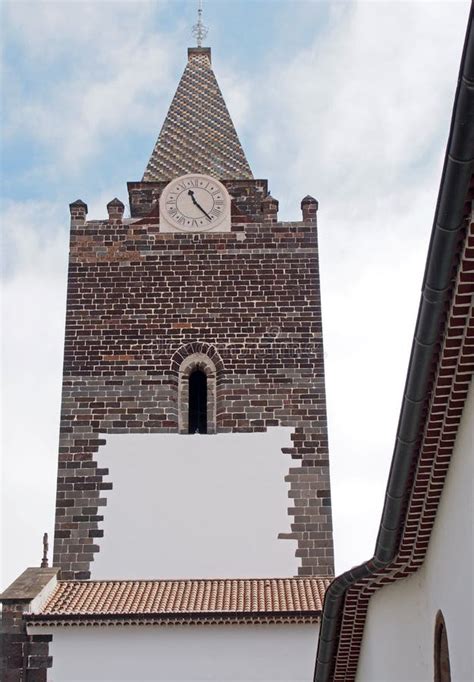 Bell Tower And Clock On The Historic Cathedral Of Our Lady Of The