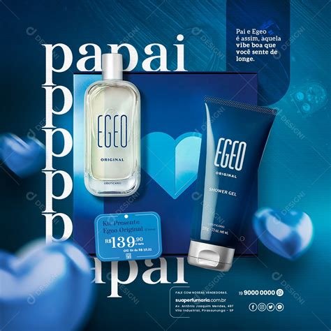 Papai E Egeo Kit Presente Egeio Original Dia Dos Pais Perfumaria