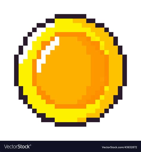 Coin pixel art Royalty Free Vector Image - VectorStock