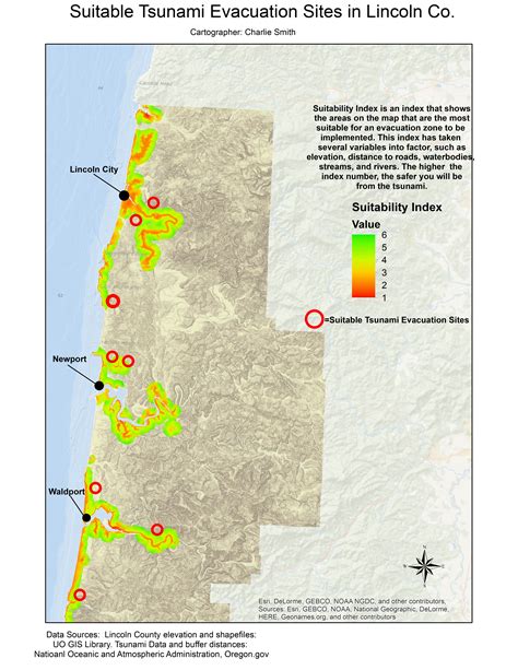 Oregon Coast Tsunami Evacuation Map Map Of Counties Around London