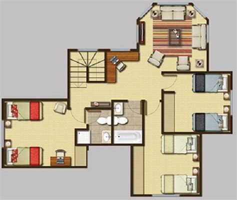 Plano De Casa Con Cuarto De Servicio