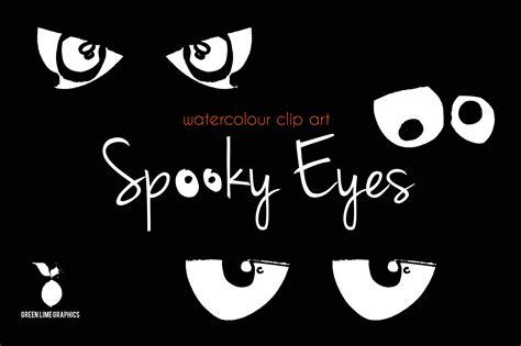 Spooky Eyes Clipart Halloween Eyes Clip art | Etsy