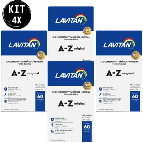 Kit 4x Lavitan A Z Suplemento Vitamínico 60 comprimidos Original