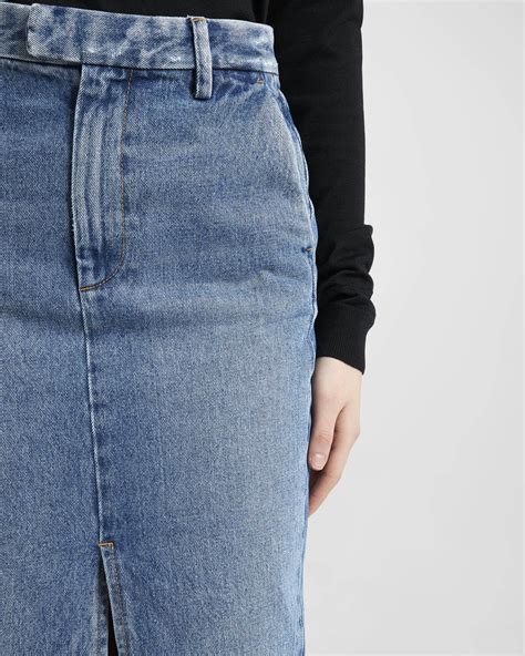 Armarium Lula Denim Midi Skirt Neiman Marcus