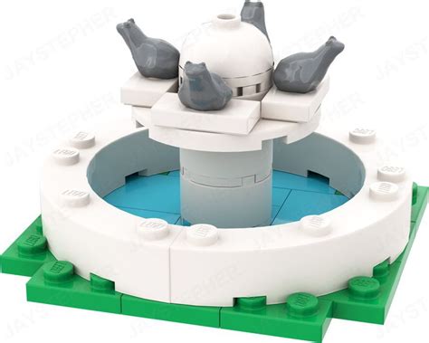 LEGO Water Fountain Tutorial | Lego, Lego house, Lego art