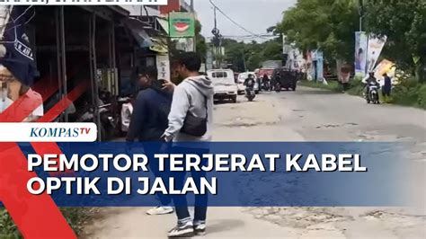 Terjadi Lagi Seorang Mahasiswa Di Bekasi Terjerat Kabel Optik Di Jalan