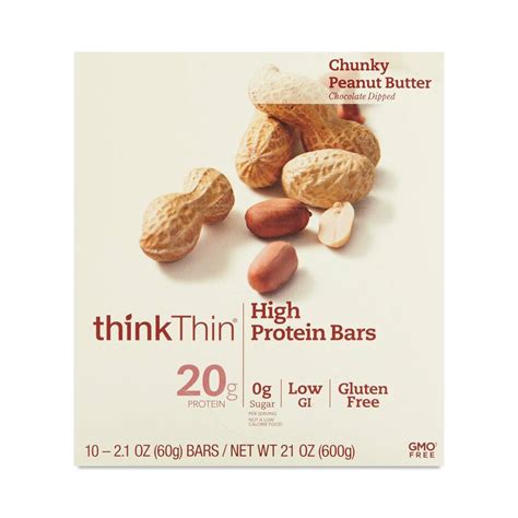 Chunky Peanut Butter Protein Bars By Think Thin Thrive Market