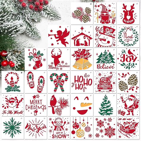 Amazon Keluna Pcs Christmas Stencils For Painting X Inch