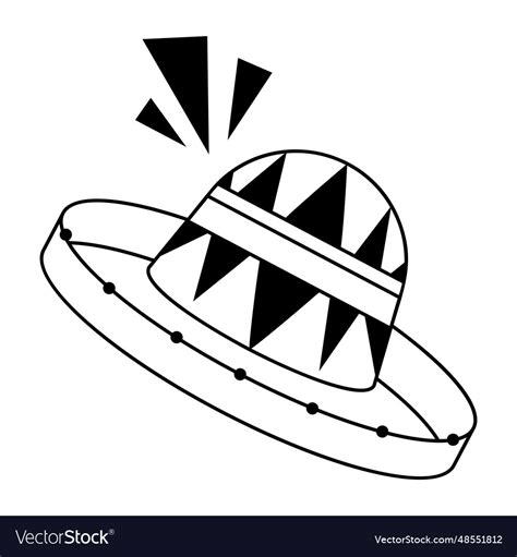 Sombrero hat Royalty Free Vector Image - VectorStock