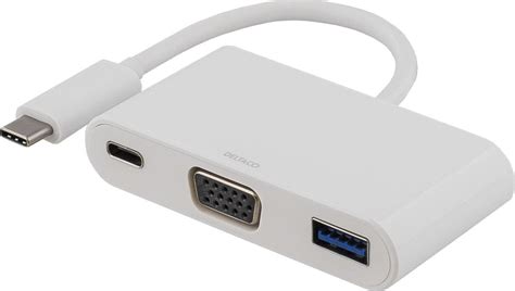 Adapteris Deltaco Usb C Vga Usb Type A Usb C Ho W P Gb