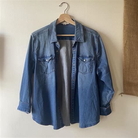 Coldwater Creek Women S Blue Shirt Depop