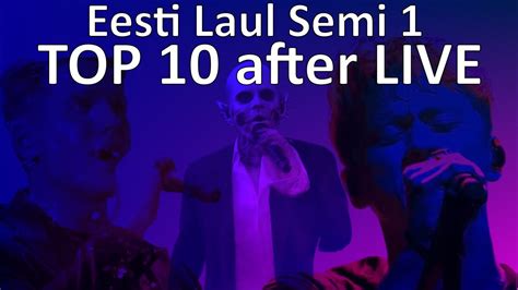 MY TOP 10 After Semi Final 1 EESTI LAUL 2023 YouTube