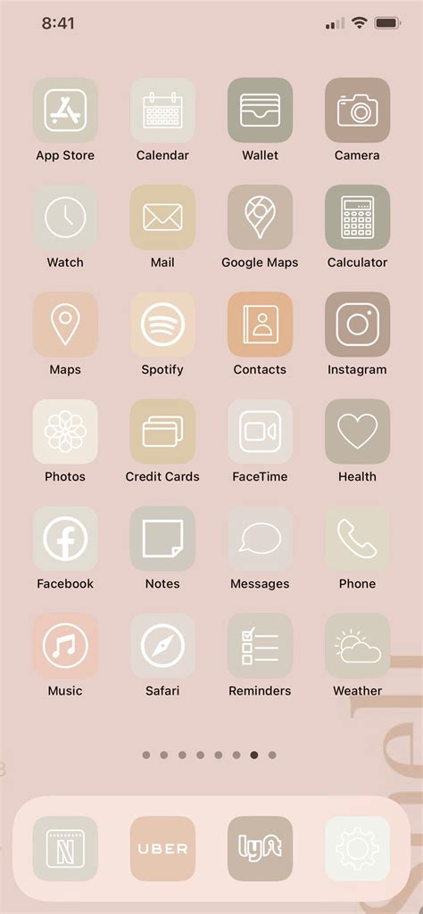 Home Screen Layout Color Home Screen Layout Ios 14 Aesthetic Ideas ...