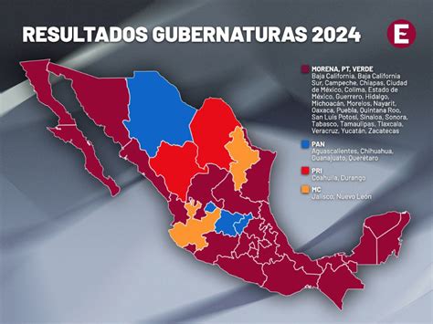 Mapa electoral político de México tras elecciones 2024 Ahuizote