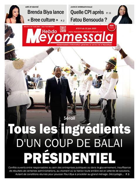 Meyomessala Hebdo Du Juin Meyomessala International