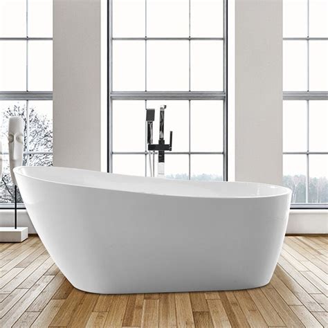 Vanity Art 55" x 28" Freestanding Soaking Bathtub & Reviews | Wayfair ...