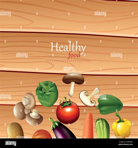 Poster Design With Fresh Vegetables Stock Vector Image And Art Alamy