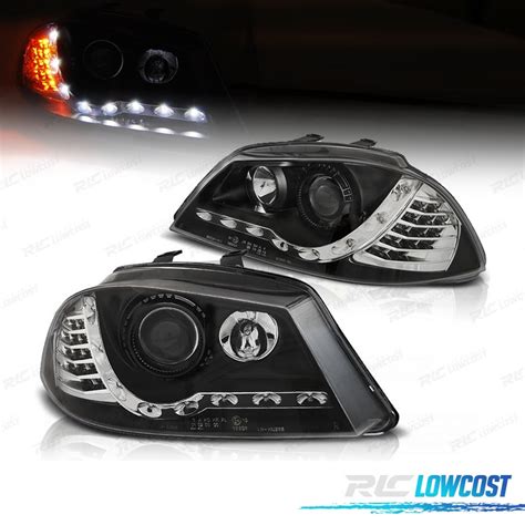 Faros Para Seat Ibiza L Luz Diurna Y Intermitente Led