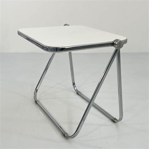 White Platone Folding Desk By Giancarlo Piretti For Anonima Castelli