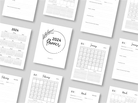 2024 Printable Calendar 2024 Printable Planner 2024 Calendar Pdf