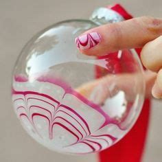 Tutorial On How To Create A Marbled Ornament With Nail Polish Also