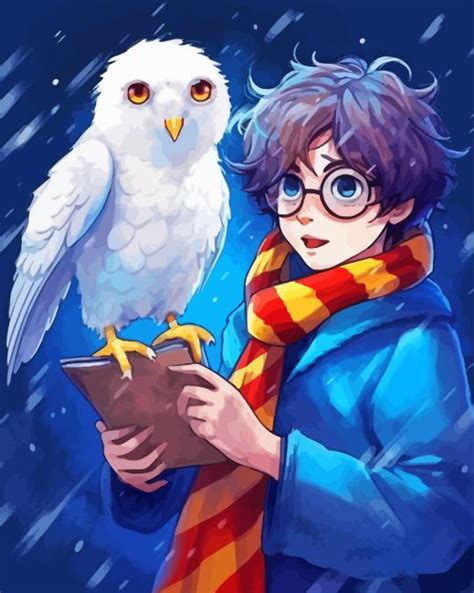 Harry And Hedwig Paint By Numbers Num Paint Kit