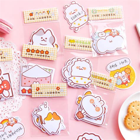 30ชน ถงนารกการตนแมว Secret Memo Pad Kawaii ขอความตกแตง Notepad